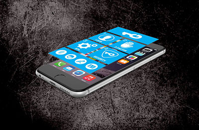 Smartphone met weergave van beveiligingsopties