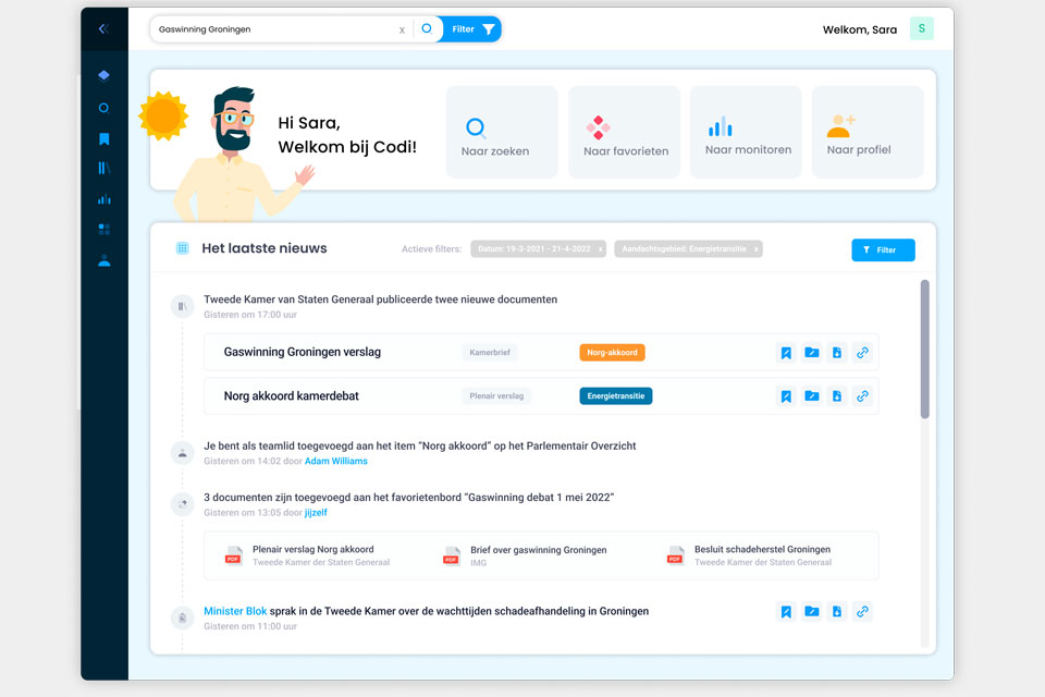 JoinSeven codi platform welkomscherm