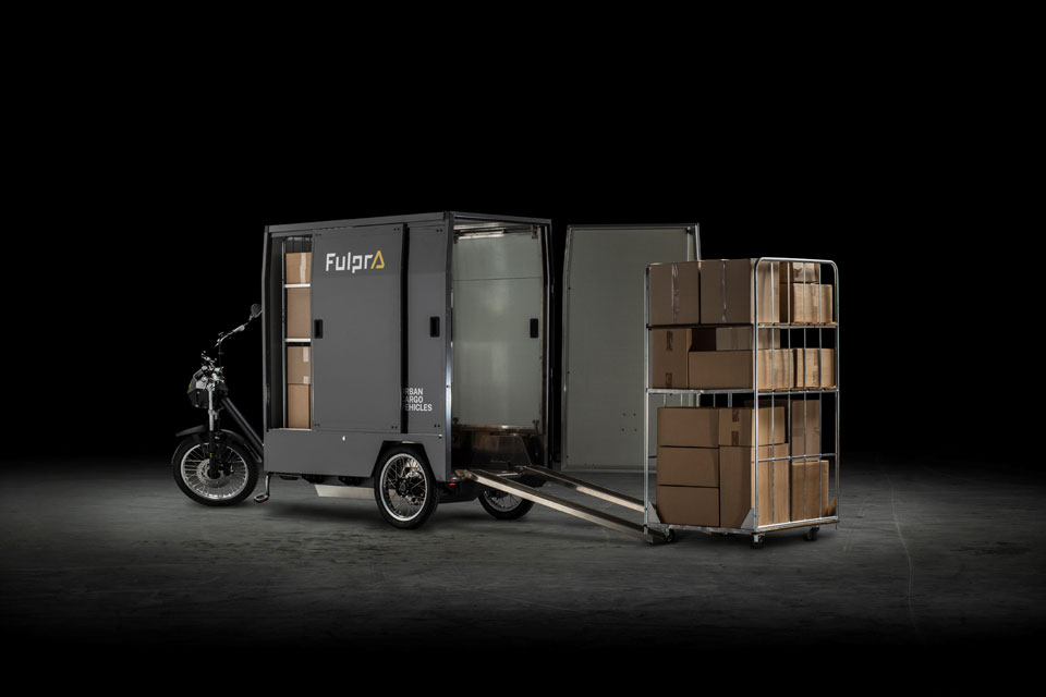 Fulpra elektrische vrachtfiets met rolcontainer