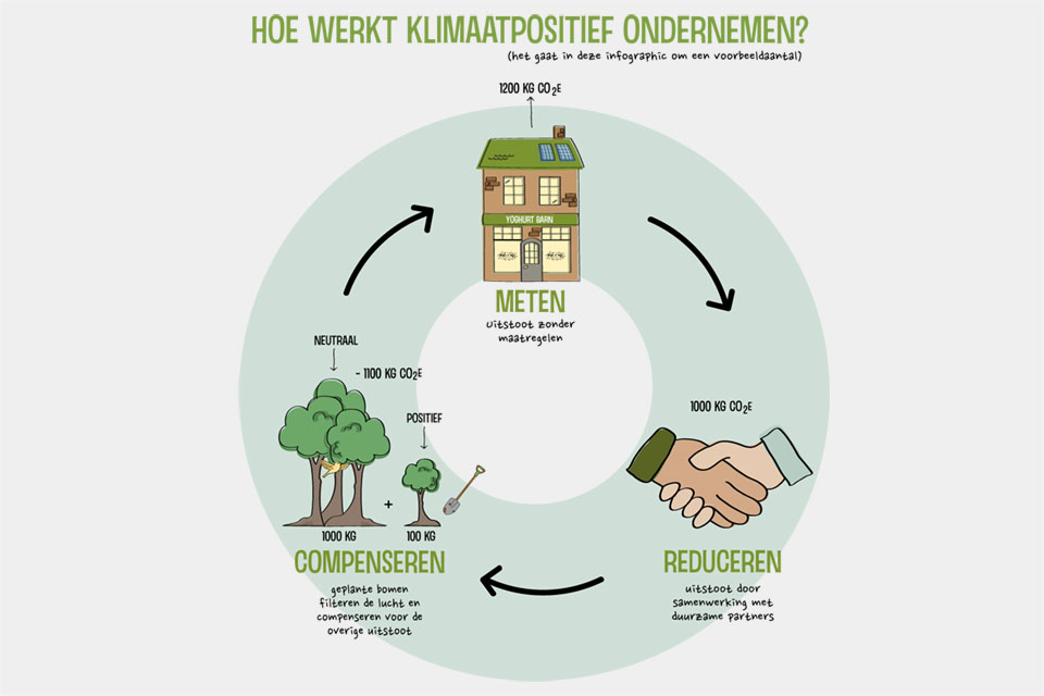 Infographic over klimaatpositief ondernemen 
