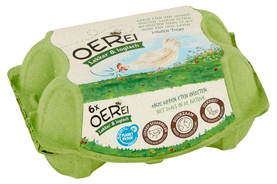 Oerei verpak in doosje van 6 eieren