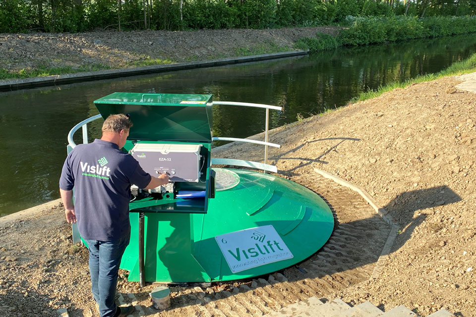 Smart Vislift wordt geplaatst