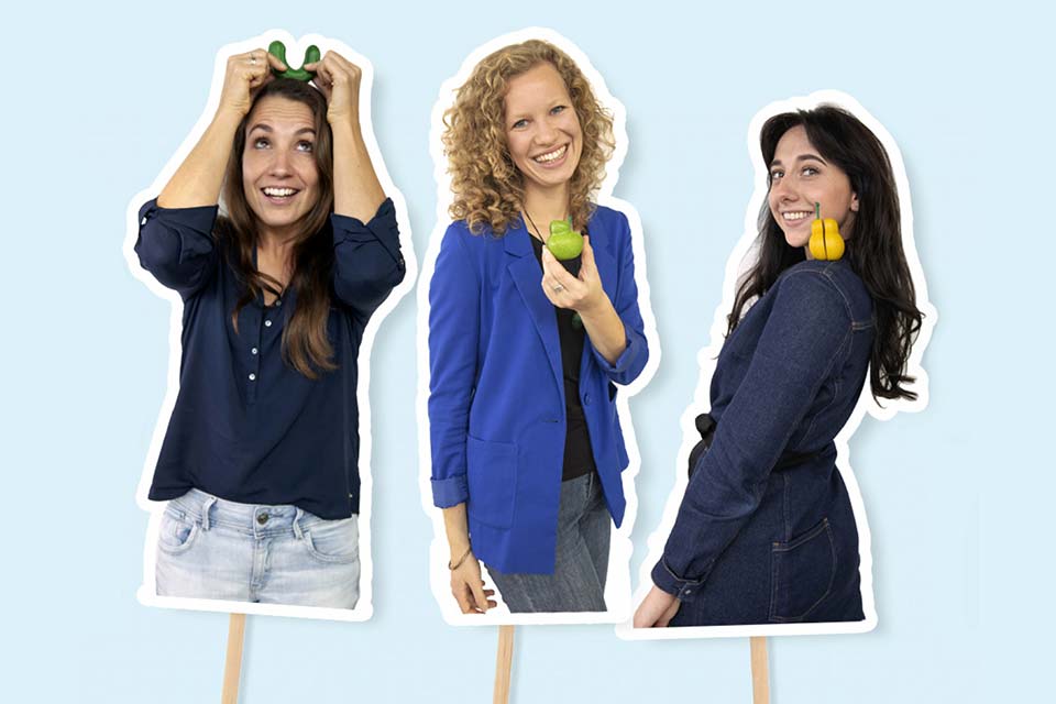 Team Kromkommer, vlnr Chantal Engelen, Laurien Adriaanse,  Tess Geerdink