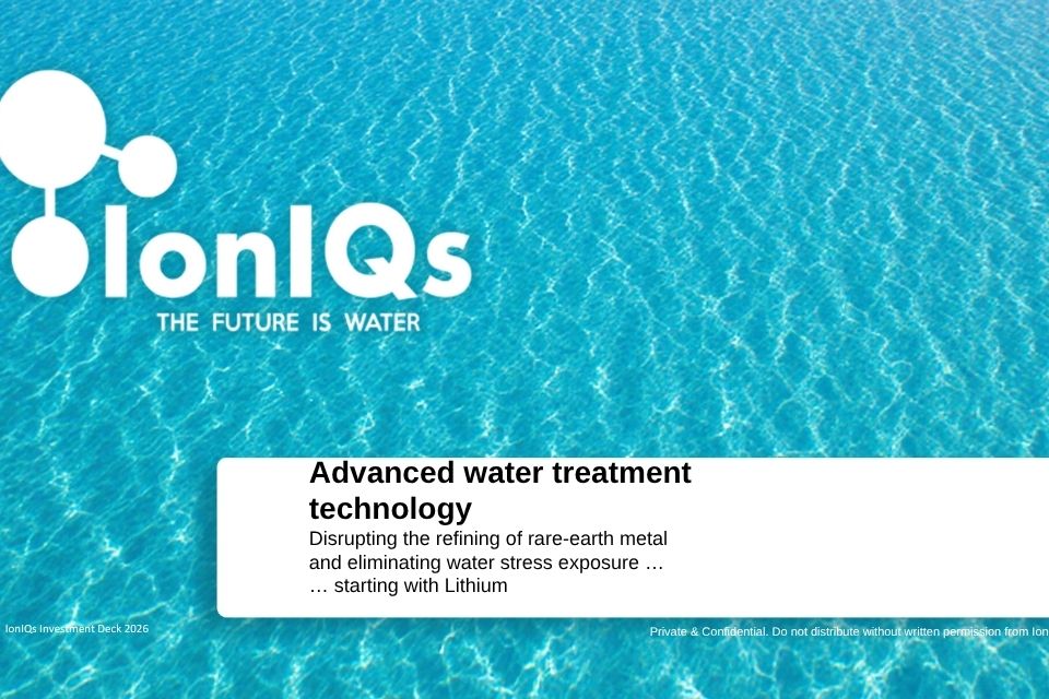 IonIQs bv - critieke minderalen terugwinning uit afvalwater van mijnbouw en raffinage